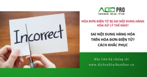 Sai nội dung hàng hóa trên hóa đơn điện tử? Cách khắc phục